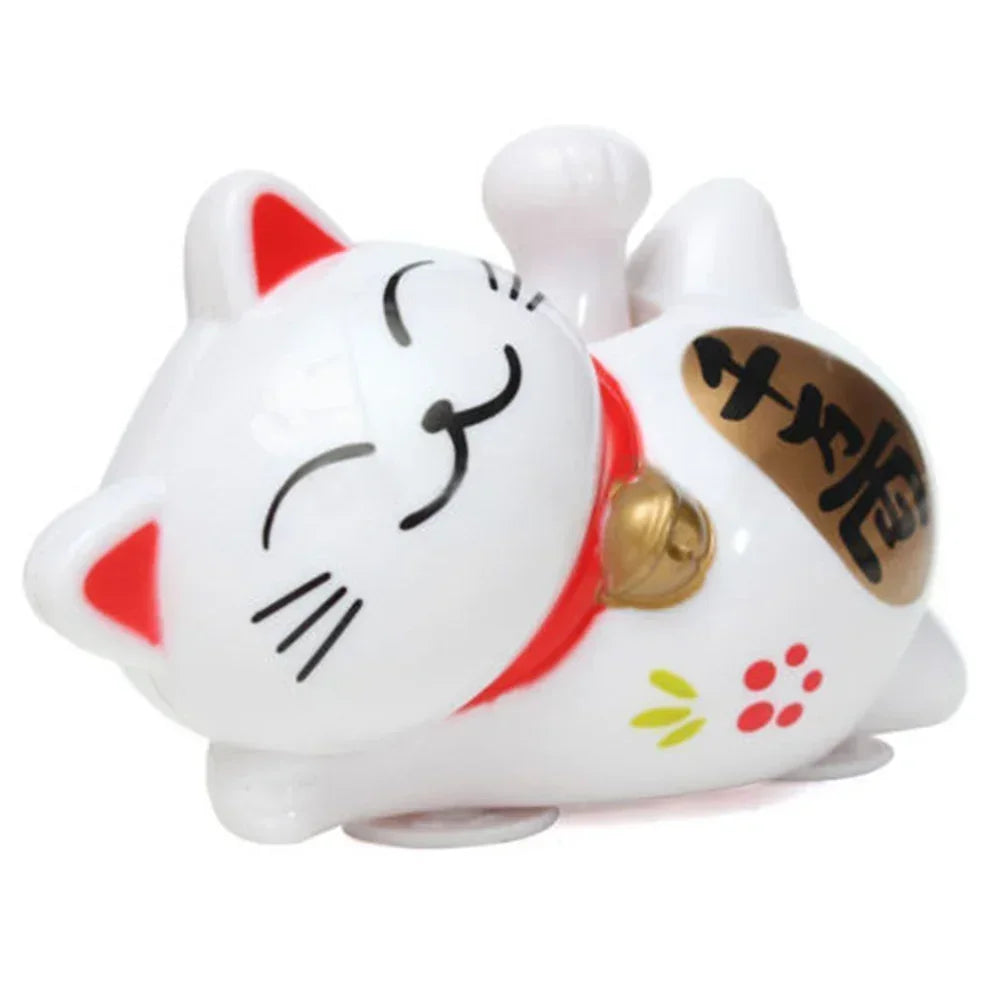 Solar Maneki Neko Lucky Cat - Feng Shui Waving Fortune Cat - Japanese Decor | Buddhive