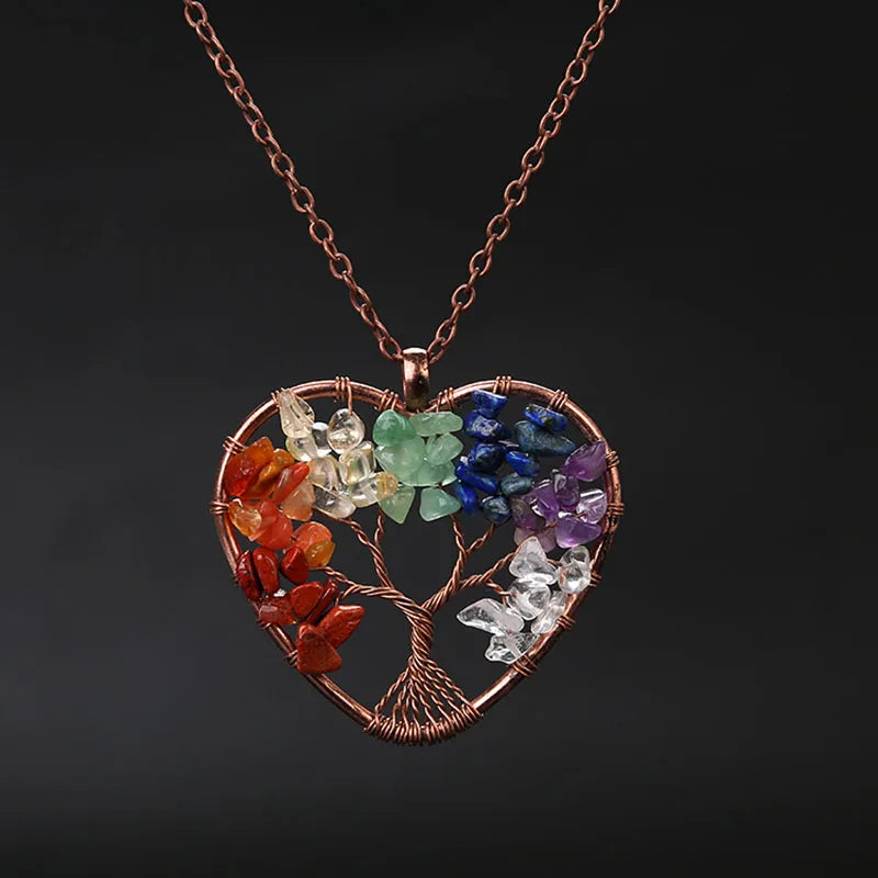 Tree of Life Necklace Natural Stone Pendant - Buddhist Jewelry Spiritual Gift | Buddhive
