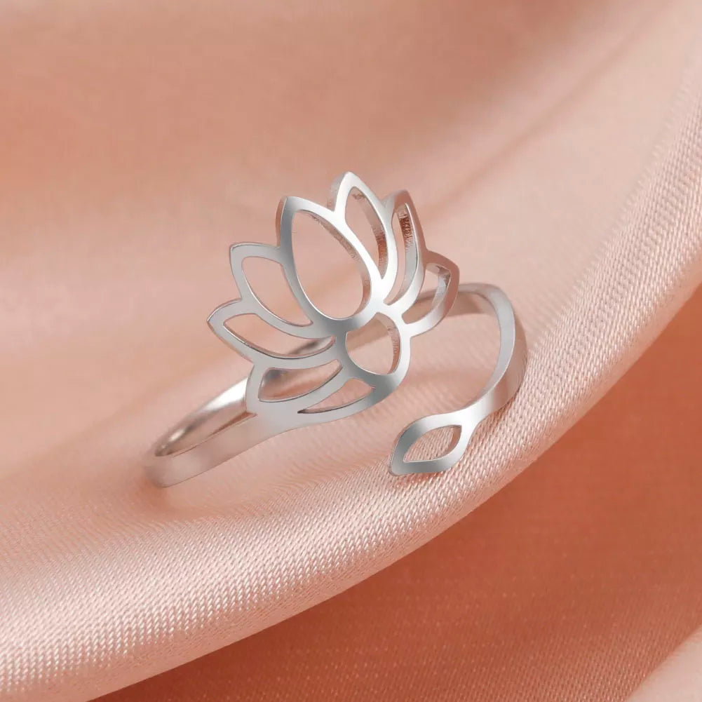 Lotus Flower Ring Sterling Silver - Buddhist Jewelry for Meditation & Mindfulness | Buddhive