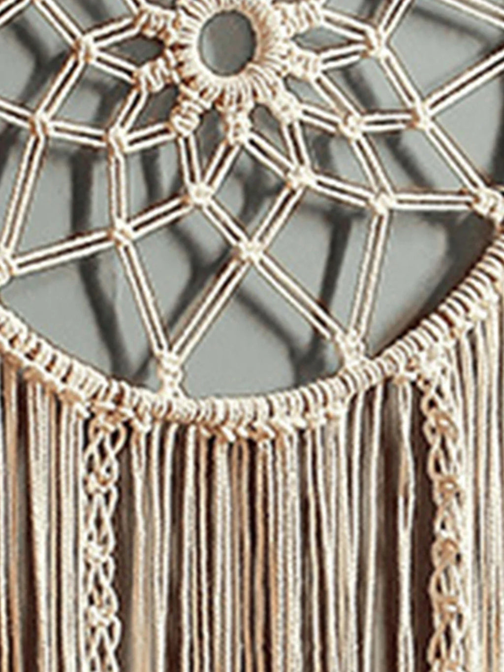 Macrame Dreamcatcher Lotus Wall Hanging - Handwoven Bohemian Buddhist Decor | Buddhive