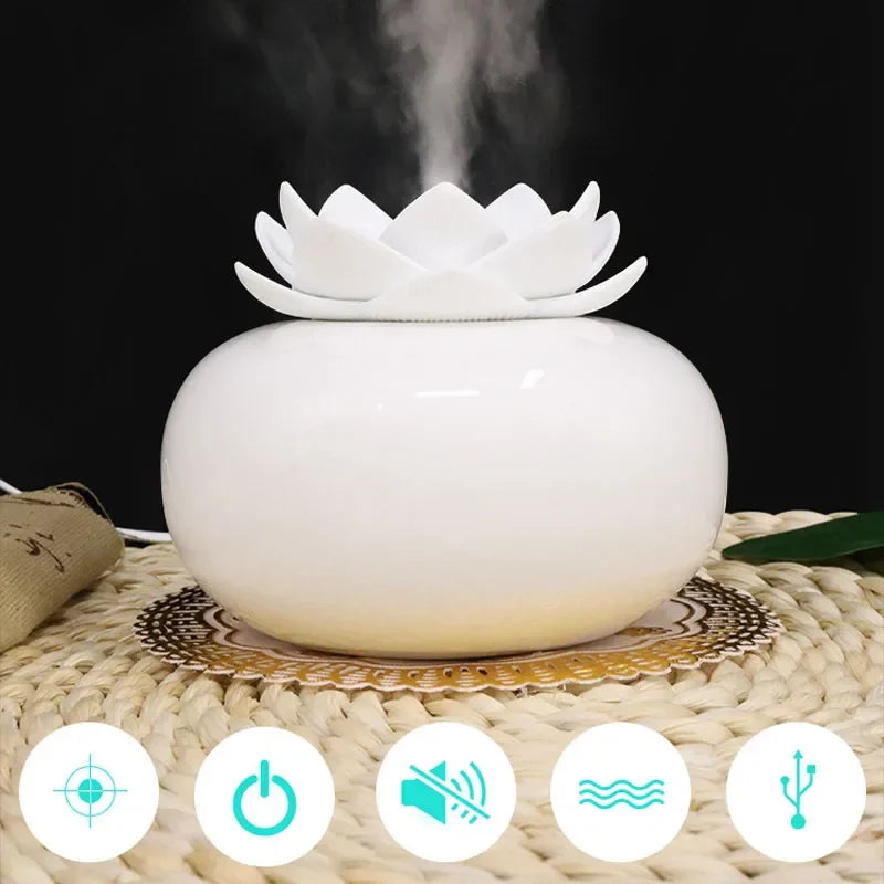 Lotus Flower Essential Oil Diffuser - Ultrasonic Aromatherapy Mist - 260ml | Buddhive