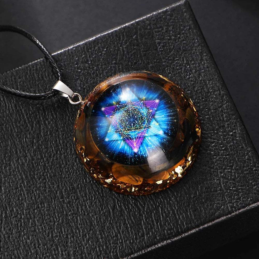 Orgonite Crystal Pendant - Natural Stone Energy Healing Necklace - Unisex Buddhist Jewelry | Buddhive