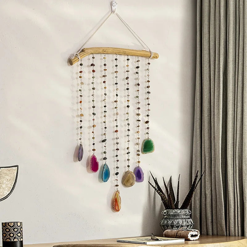 Chakra Dreamcatcher with Natural Stones - Crystal Spiritual Wall Hanging | Buddhive