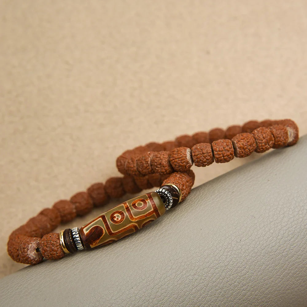 Bodhi Seed Bracelet for Men - Natural Tibetan Mala Beads - Adjustable Buddhist Jewelry | Buddhive