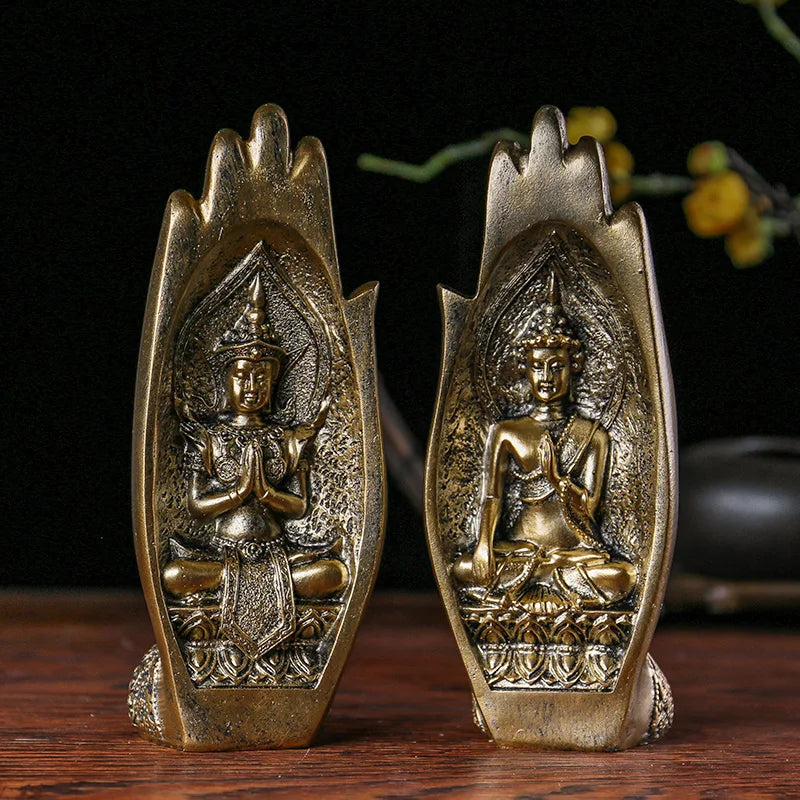 Buddha Hands Statue Resin - 8" Zen Meditation Decor for Home Altar & Sacred Space | Buddhive