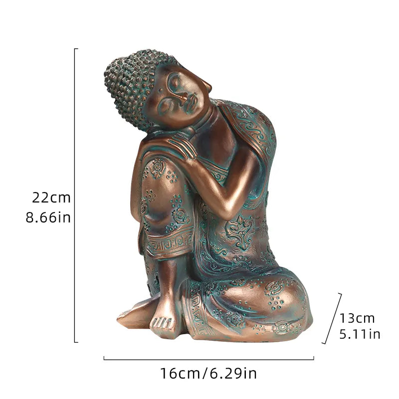 Reclining Buddha Statue Resin 8.7 Inch - Sleeping Buddha Figurine for Home Decor | Buddhive