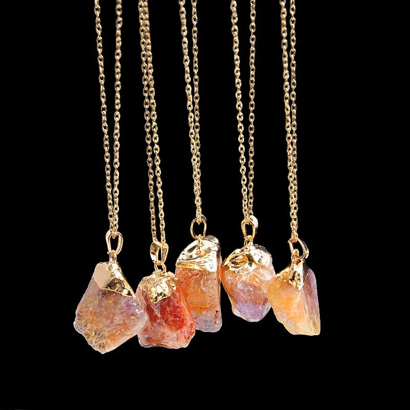 Crystal Stone Necklace - Natural Gemstone Buddhist Jewelry for Meditation & Style | Buddhive