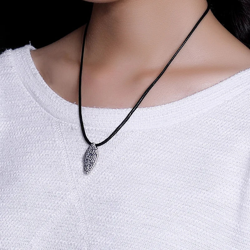 Tibetan Mantra Amulet Necklace - Stainless Steel Ancestral Pendant - Buddhist Protection Jewelry | Buddhive