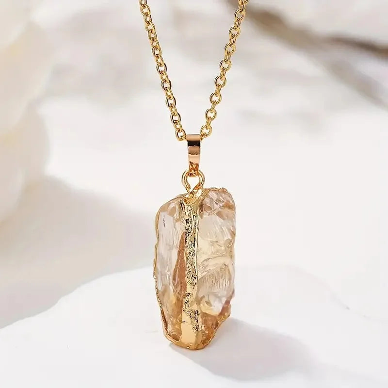 Citrine Necklace Natural Stone - Buddhist Gemstone Jewelry for Abundance & Healing | Buddhive
