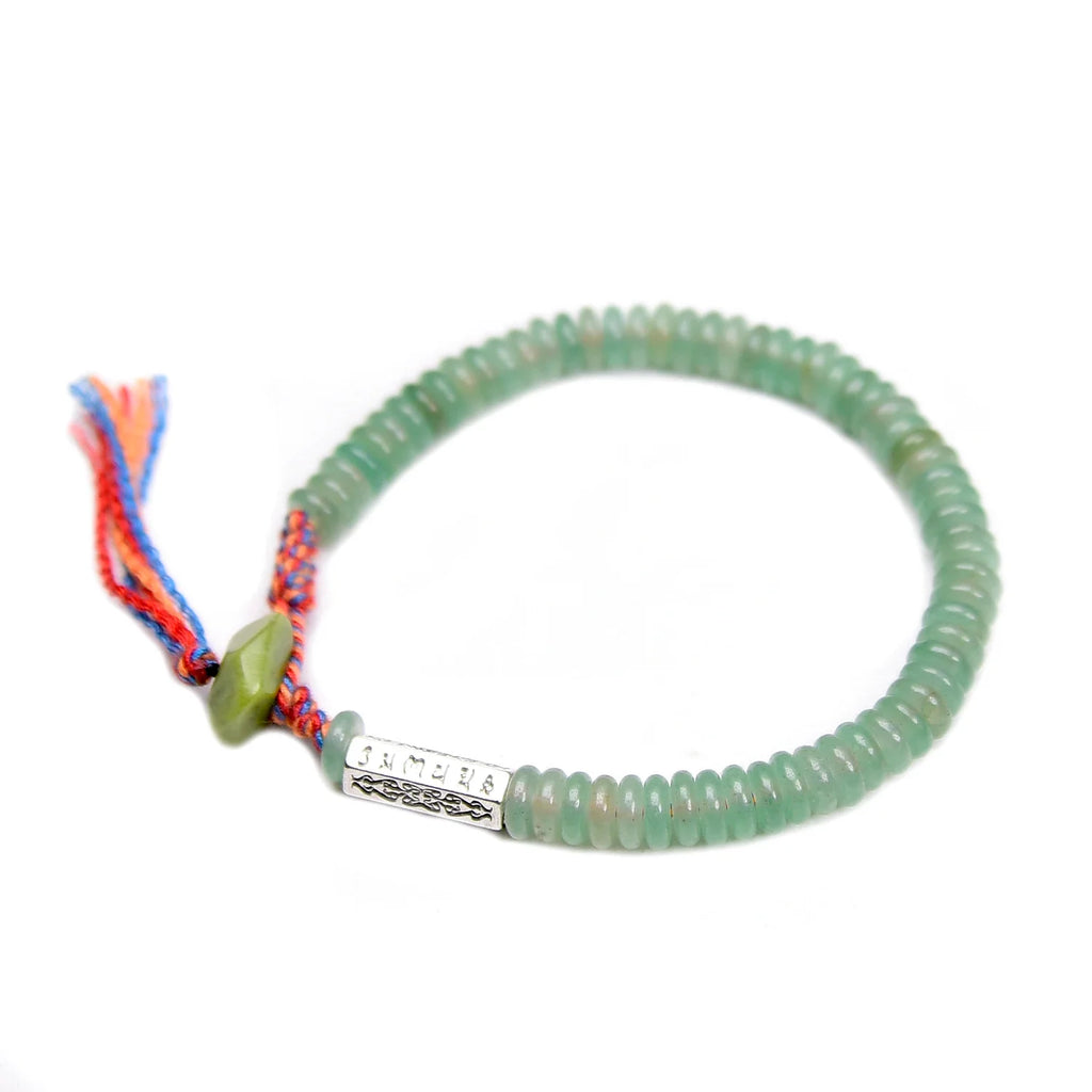 Tibetan Aventurine Bracelet - Natural Green Stone Buddhist Jewelry for Balance & Harmony | Buddhive