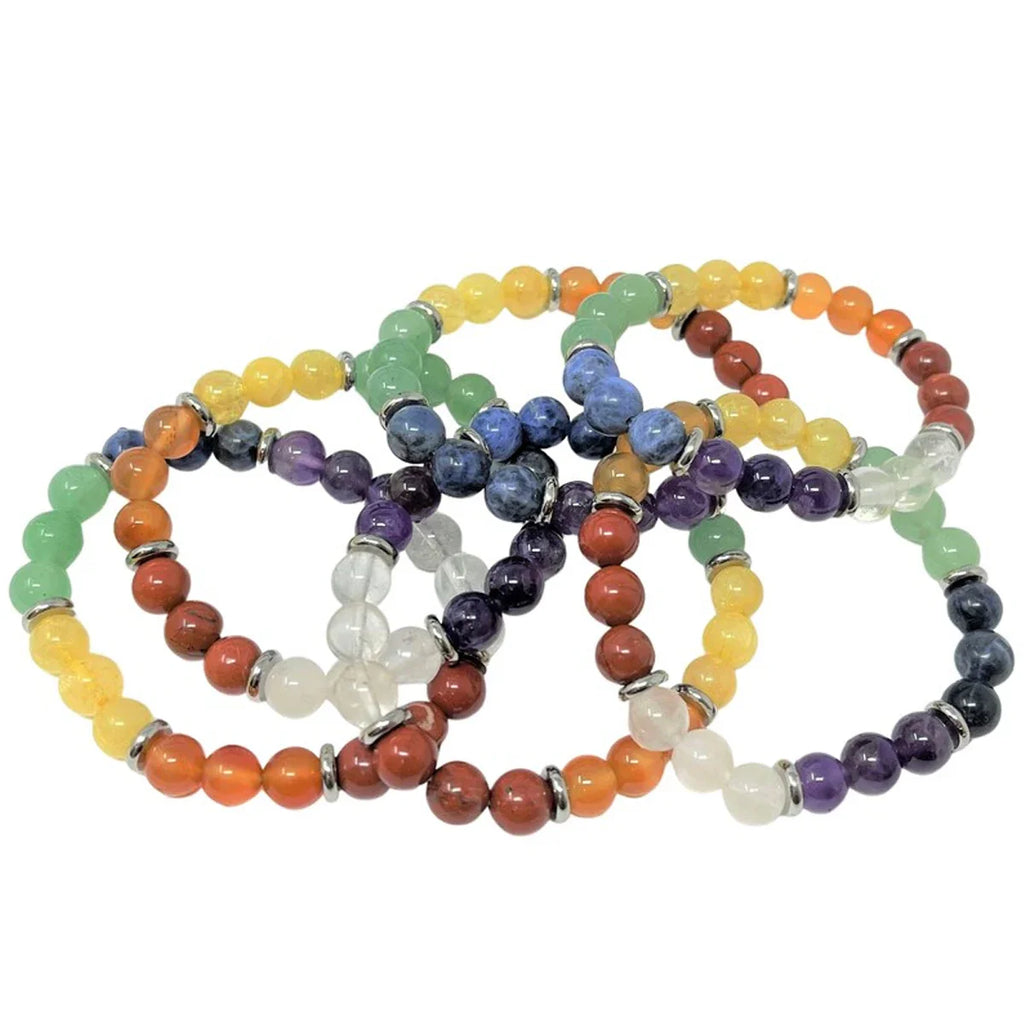7 Chakra Bracelet Multi-Stone Natural Gemstone - Energy Balancing Healing Jewelry | Buddhive
