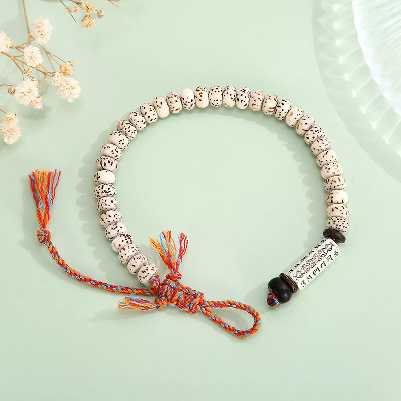 Tibetan Bodhi Seed Bracelet Om Mani Padme Hum - Adjustable Buddhist Prayer Mala | Buddhive