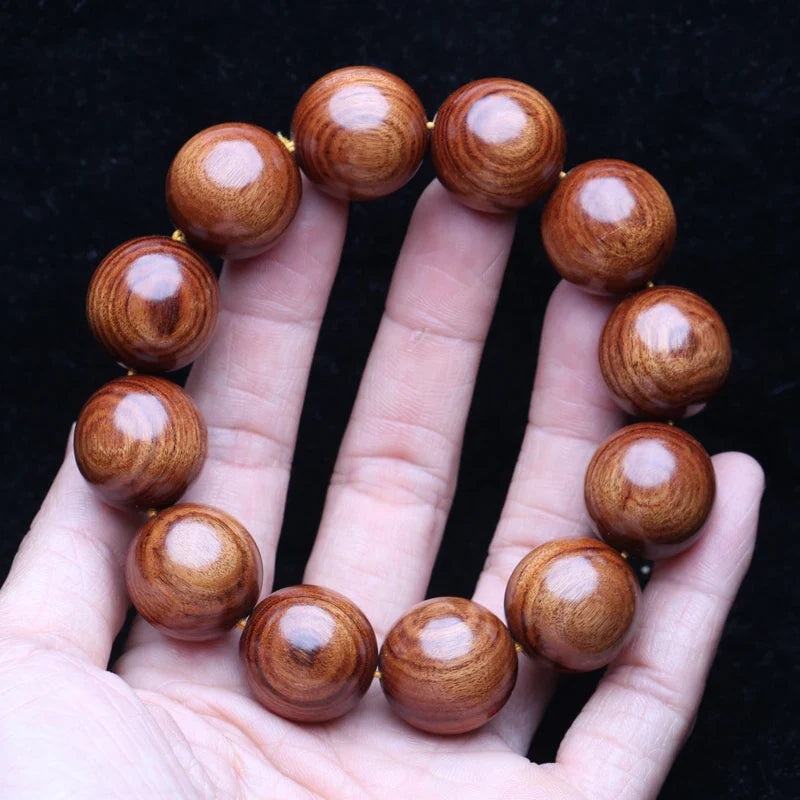 Tibetan Wood Bead Bracelet for Men - Buddhist Prayer Mala Wrist Bracelet | Buddhive