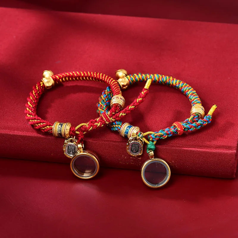 Tibetan Woven Bracelet Manjusri Thangka - Handmade Buddhist Wisdom Jewelry | Buddhive