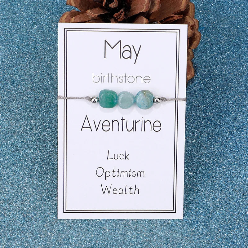 Birthstone Bracelet Natural Gemstone - Personalized by Birth Month | Buddhive