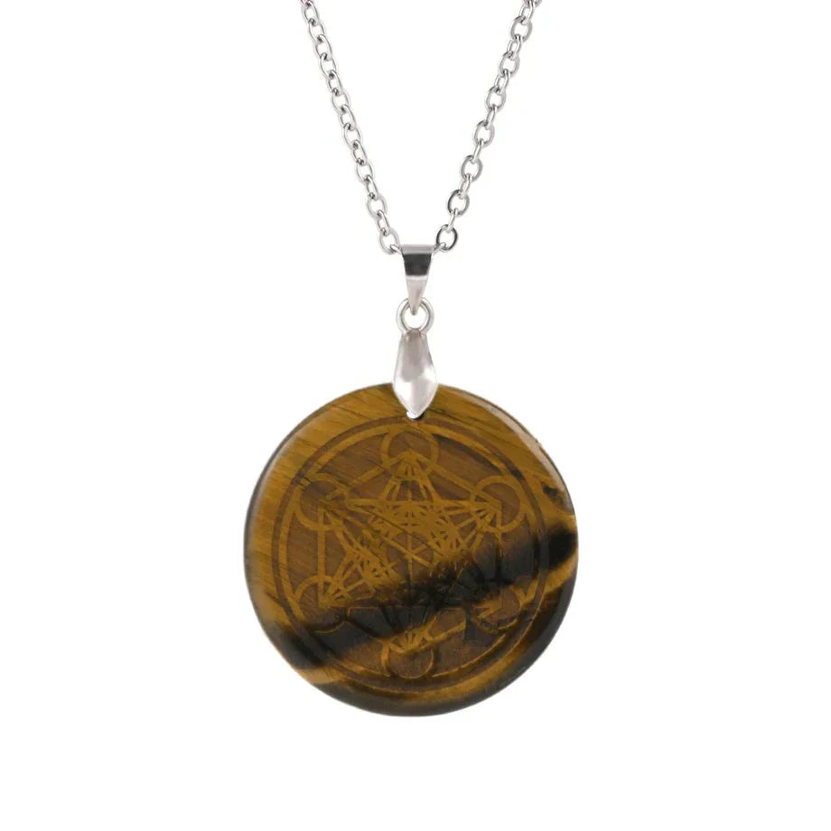 Chakra Necklace Natural Stone Engraved Pendant - 7 Chakra Healing Jewelry | Buddhive
