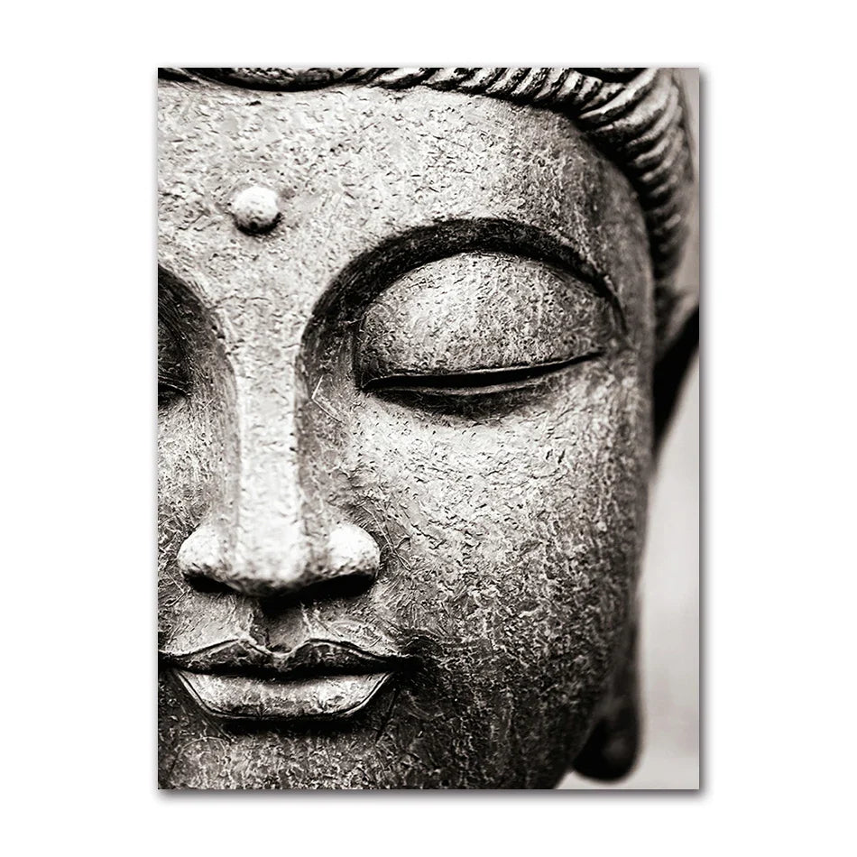 Smiling Buddha Poster Canvas Print - Zen Wall Art for Meditation & Home Decor | Buddhive