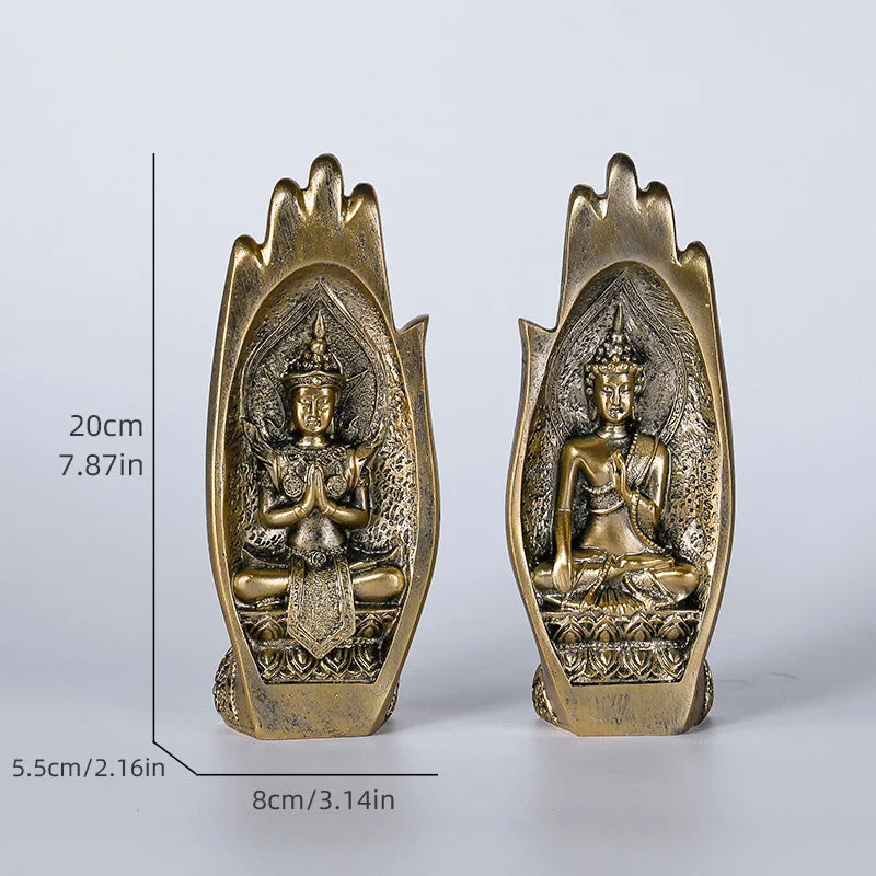 Buddha Hands Statue Resin - 8" Zen Meditation Decor for Home Altar & Sacred Space | Buddhive
