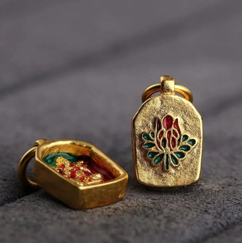 Tibetan Jambhala Amulet 925 Sterling Silver - Buddhist Wealth & Prosperity Talisman | Buddhive