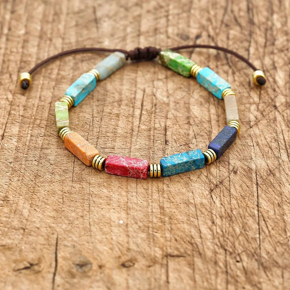 7 Chakra Bracelet Women Natural Gemstone Energy Healing & Balance | Buddhive