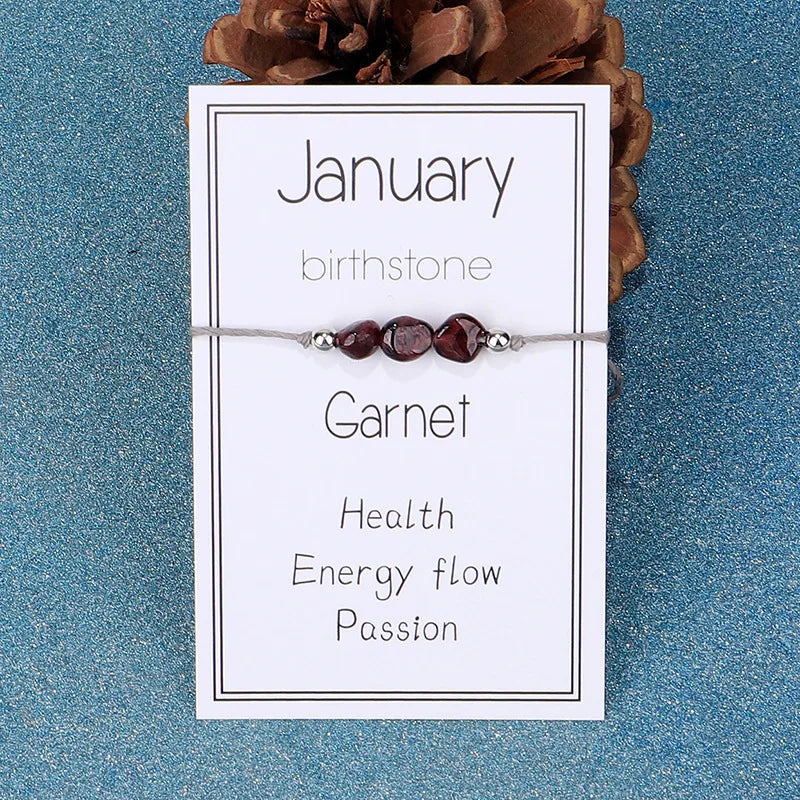 Birthstone Bracelet Natural Gemstone - Personalized by Birth Month | Buddhive