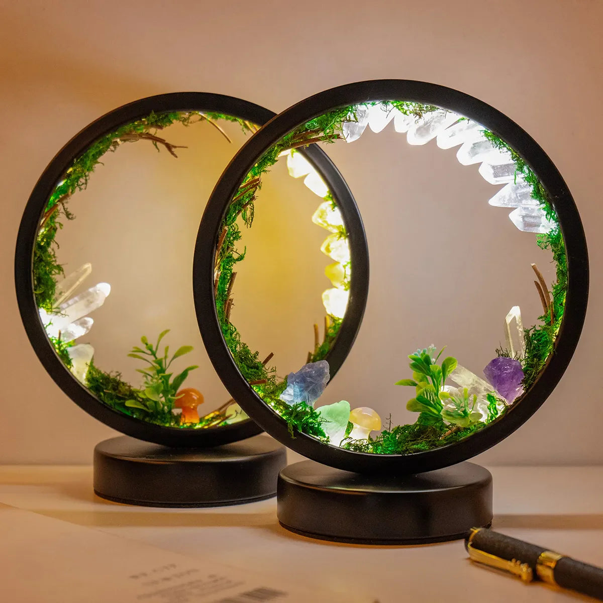 Quartz Crystal Lamp Natural Gemstone Bedside Night Light Zen Decor | Buddhive