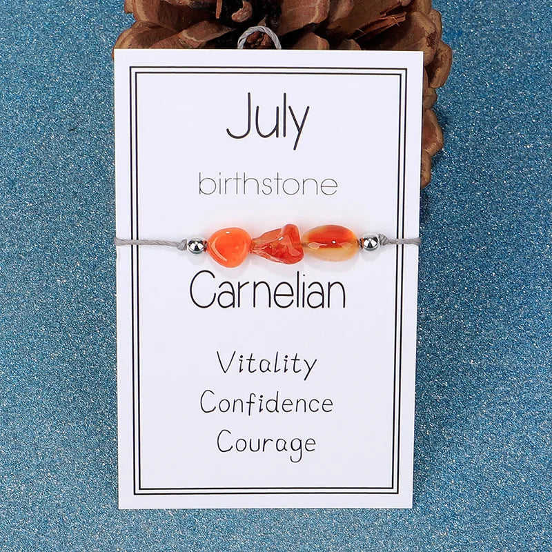 Birthstone Bracelet Natural Gemstone - Personalized by Birth Month | Buddhive