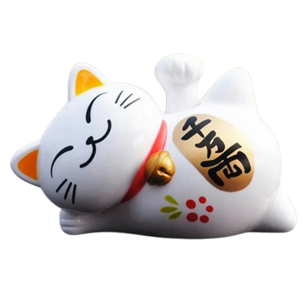 Solar Maneki Neko Lucky Cat - Feng Shui Waving Fortune Cat - Japanese Decor | Buddhive
