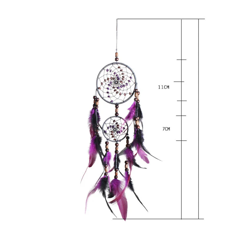 Native American Dreamcatcher Wall Hanging - Handwoven Wicker Feather Design - Boho Spiritual Decor | Buddhive