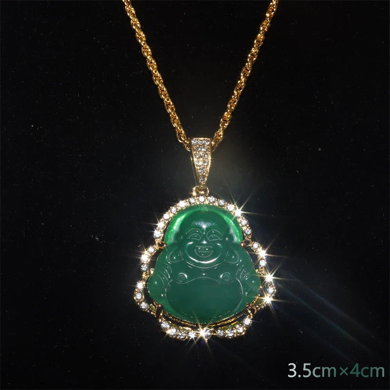 Jade Buddha Pendant Necklace - Genuine Natural Stone - Buddhist Spiritual Jewelry | Buddhive