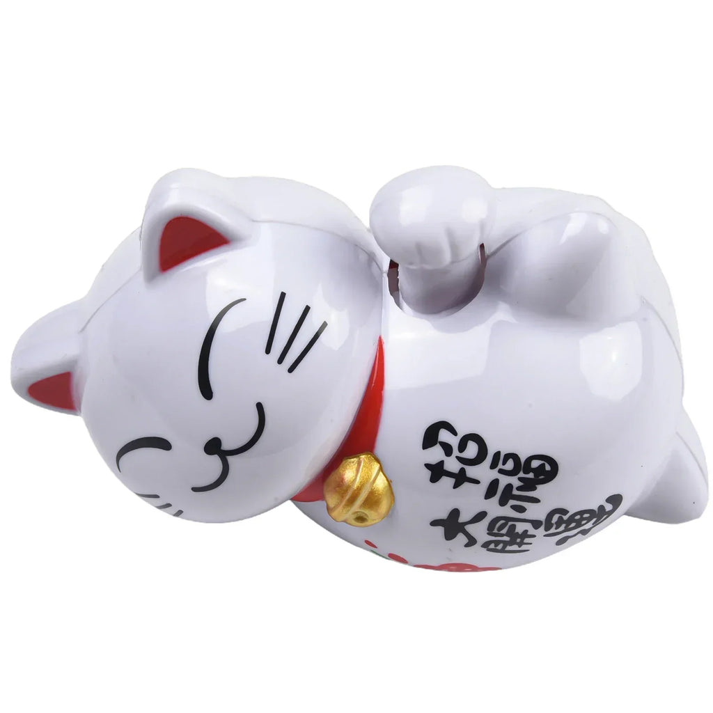 Solar Maneki Neko Lucky Cat - Feng Shui Waving Fortune Cat - Japanese Decor | Buddhive