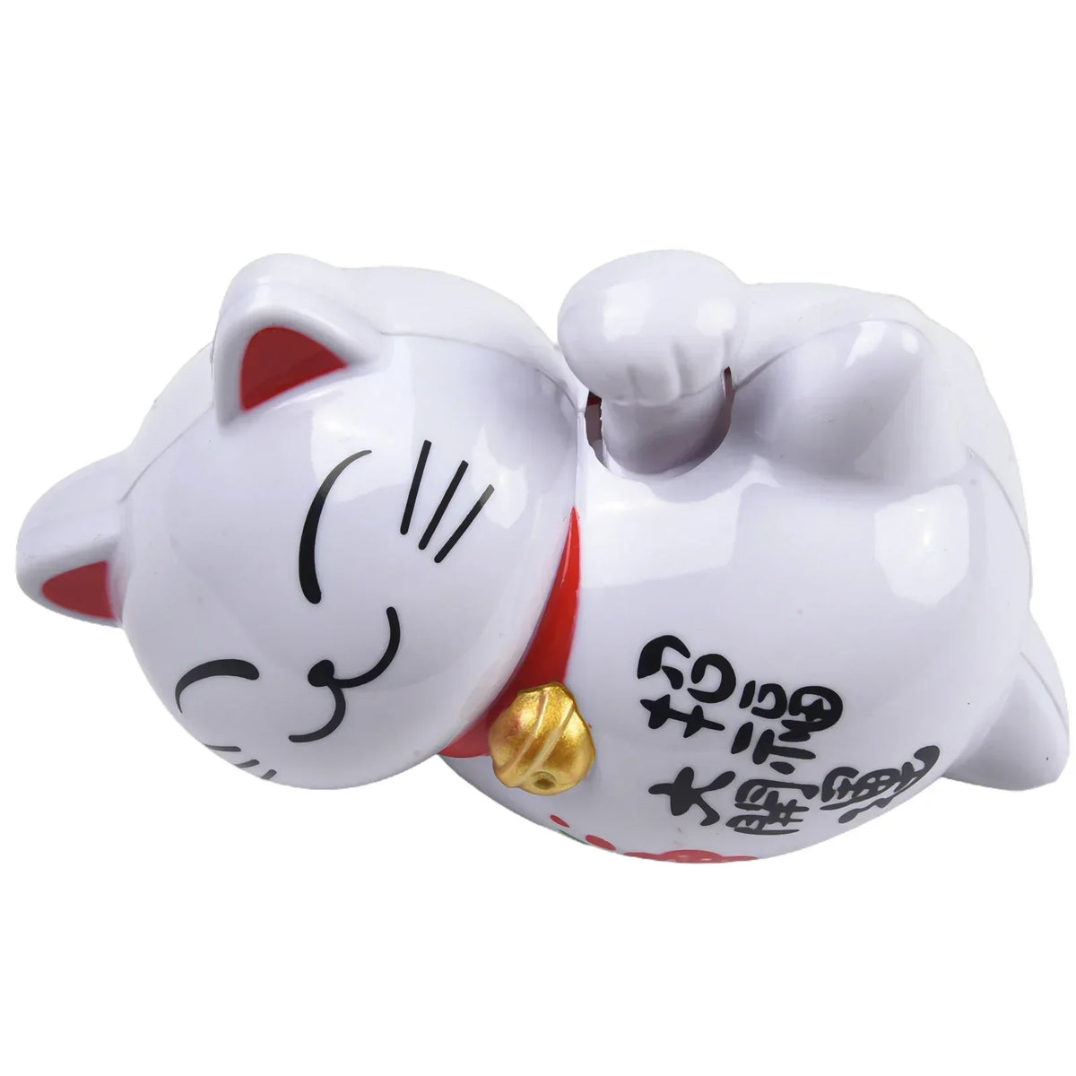 Solar Maneki Neko Lucky Cat - Feng Shui Waving Fortune Cat - Japanese Decor | Buddhive