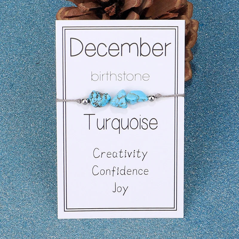 Birthstone Bracelet Natural Gemstone - Personalized by Birth Month | Buddhive