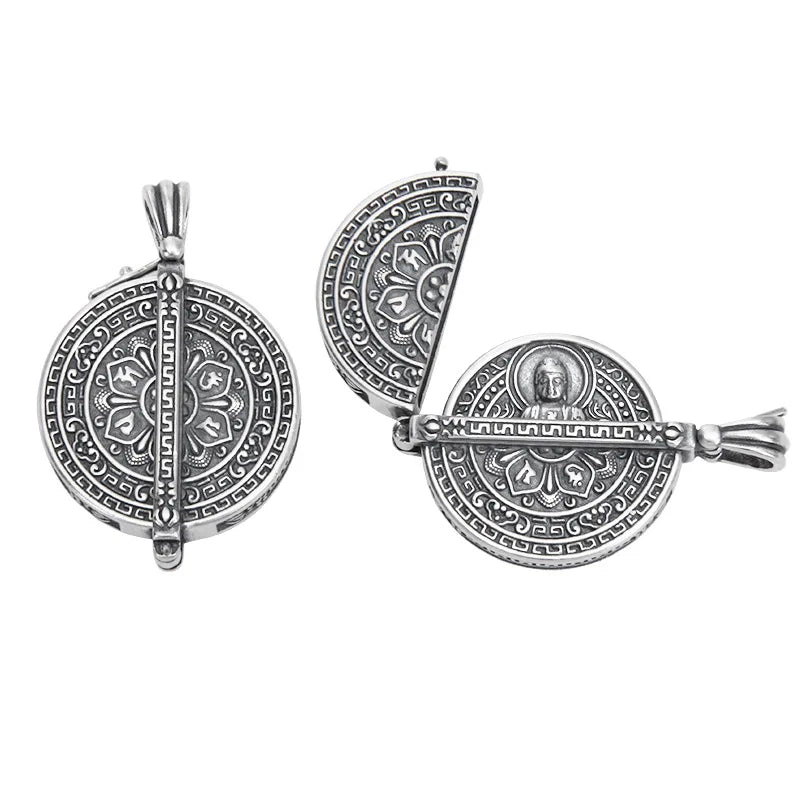 Buddha Mantra Amulet Pendant - Copper Protection Necklace - Unisex Buddhist Jewelry | Buddhive