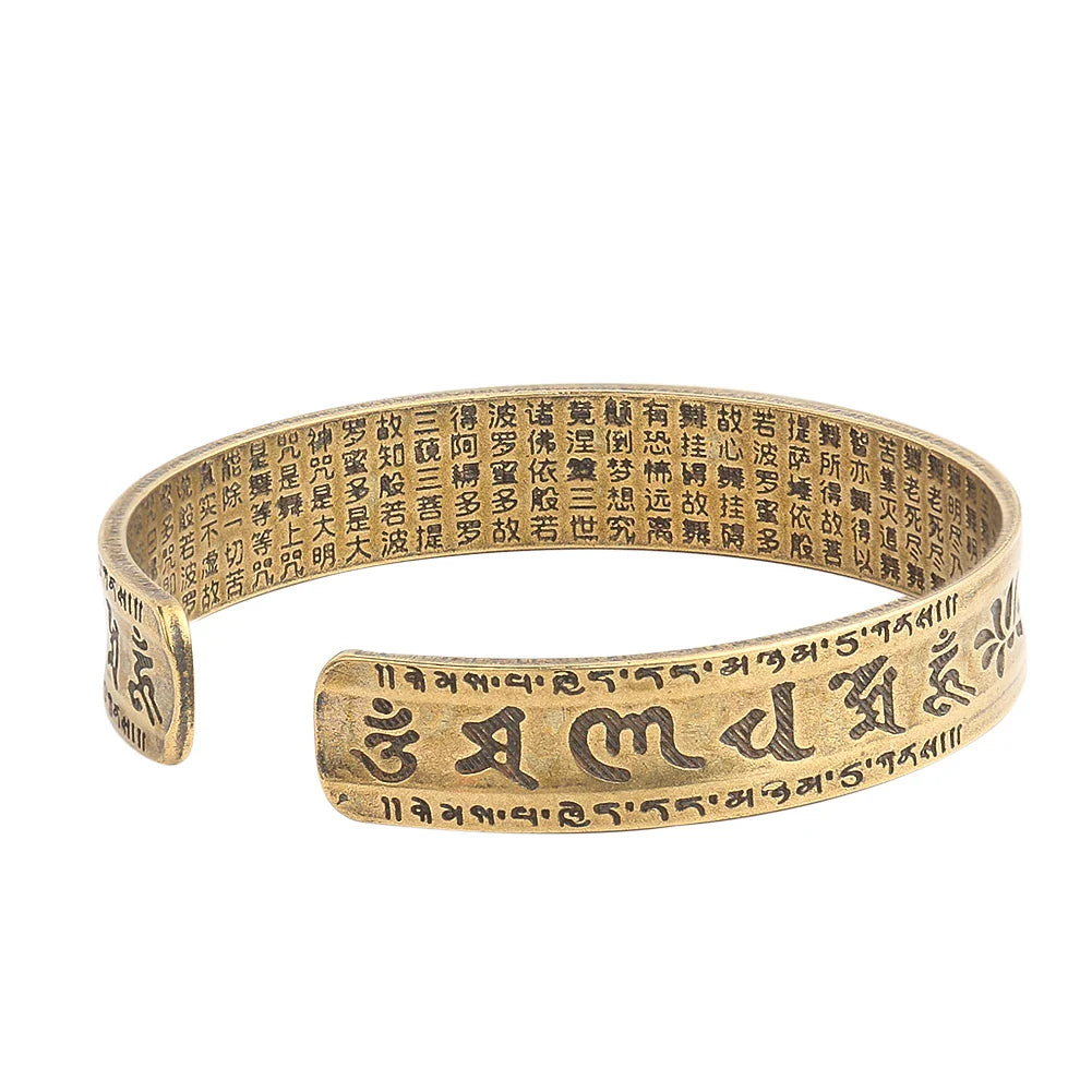 Tibetan Copper Bracelet Lotus Design - Handcrafted Buddhist Healing Jewelry | Buddhive