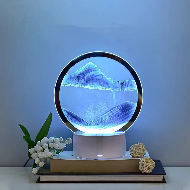 Sand Lamp LED - Glass Stone Zen Table Lamp for Meditation & Home Decor | Buddhive