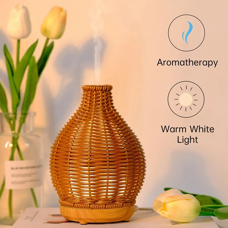 Essential Oil Diffuser Rustic Wood - Aromatherapy Ultrasonic Humidifier for Meditation | Buddhive