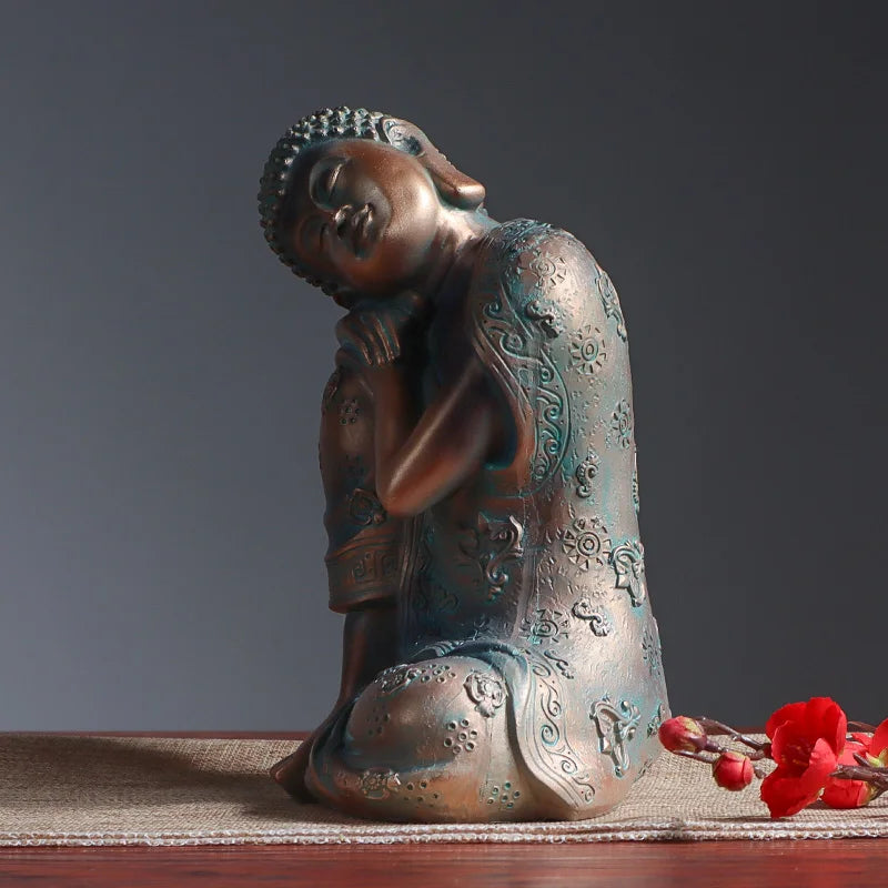 Reclining Buddha Statue Resin 8.7 Inch - Sleeping Buddha Figurine for Home Decor | Buddhive