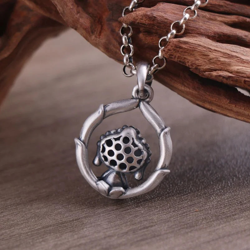 Tibetan Buddha Pendant - 925 Sterling Silver Small Buddha Necklace | Buddhive
