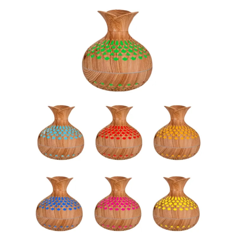 Essential Oil Diffuser Wood Grain Ultrasonic - Aromatherapy Humidifier 300ml | Buddhive