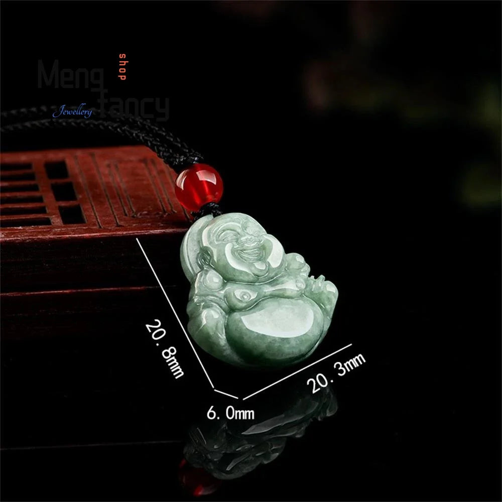 Jade Buddha Pendant Double Relief Carved Necklace - Authentic Buddhist Jewelry | Buddhive
