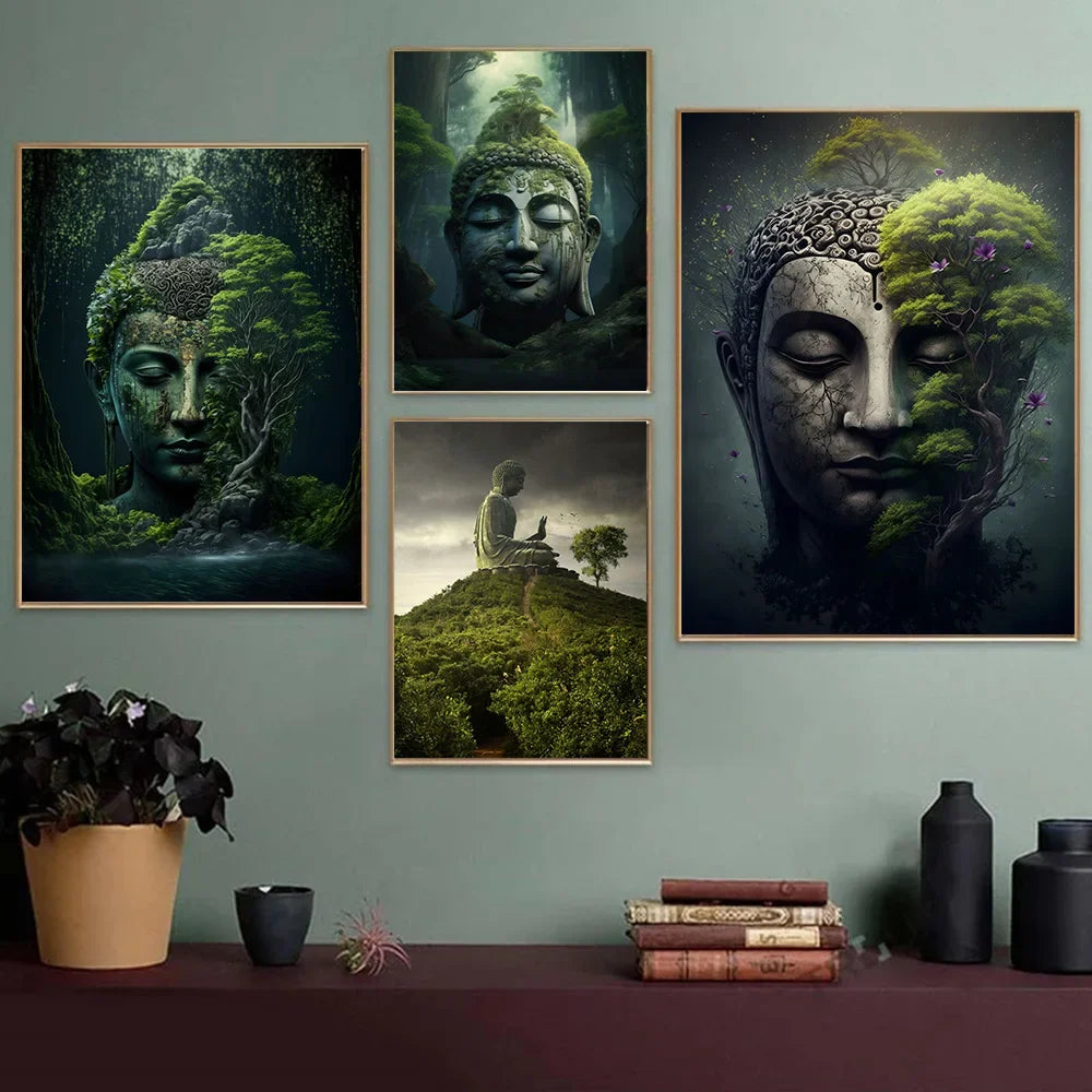 Buddha Poster Wall Art - Zen Meditation Canvas Print - Spiritual Home Decor | Buddhive