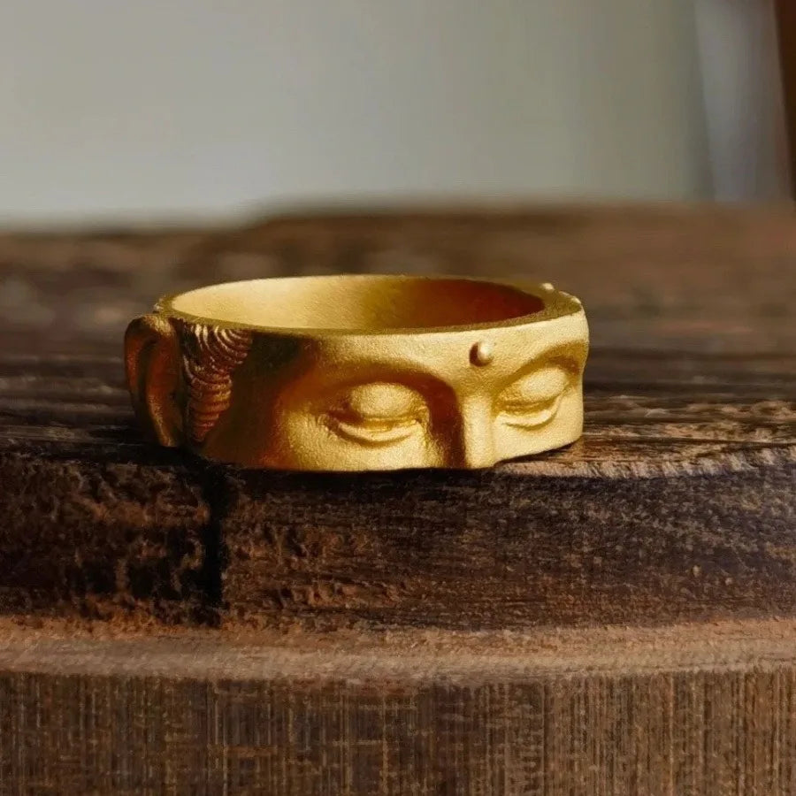 Buddha Eyes Ring - Zinc Alloy Buddhist Symbol Ring for Protection & Wisdom | Buddhive