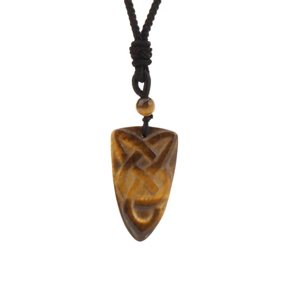 Natural Stone Necklace with Nautical Knot - Buddhist Gemstone Jewelry for Men & Women | Buddhive