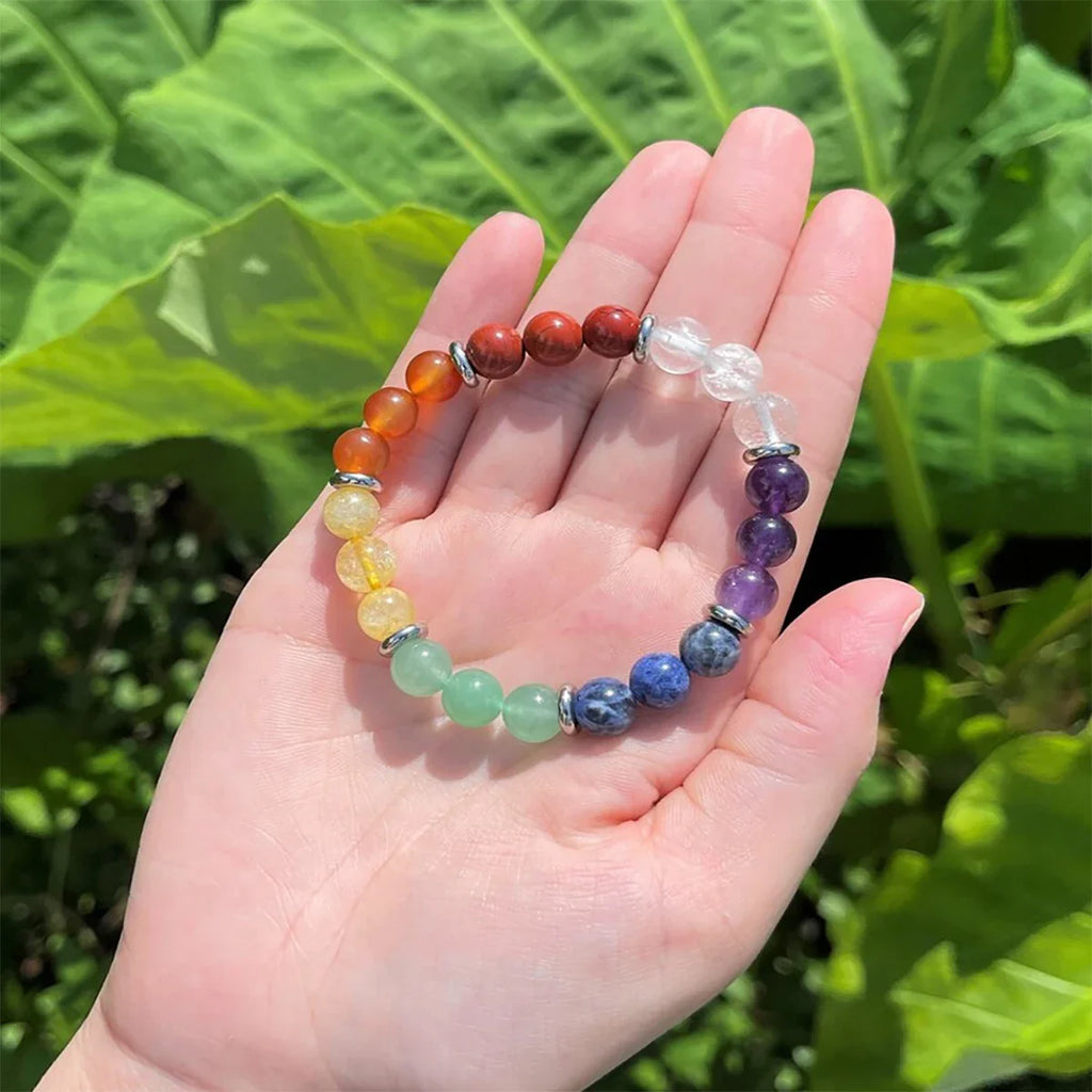 7 Chakra Bracelet Multi-Stone Natural Gemstone - Energy Balancing Healing Jewelry | Buddhive
