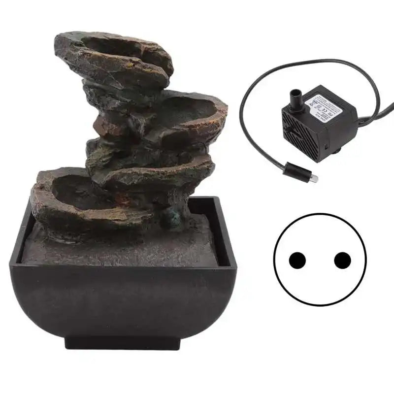 Zen Water Fountain Resin Indoor Desktop - Relaxing Tabletop Decor with Flowing Water | Buddhive