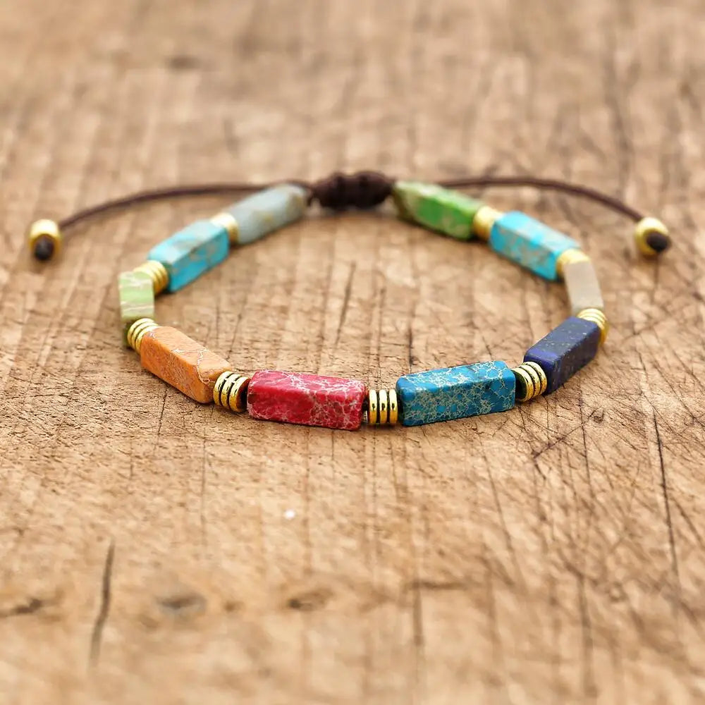 7 Chakra Bracelet Women Natural Gemstone Energy Healing & Balance | Buddhive