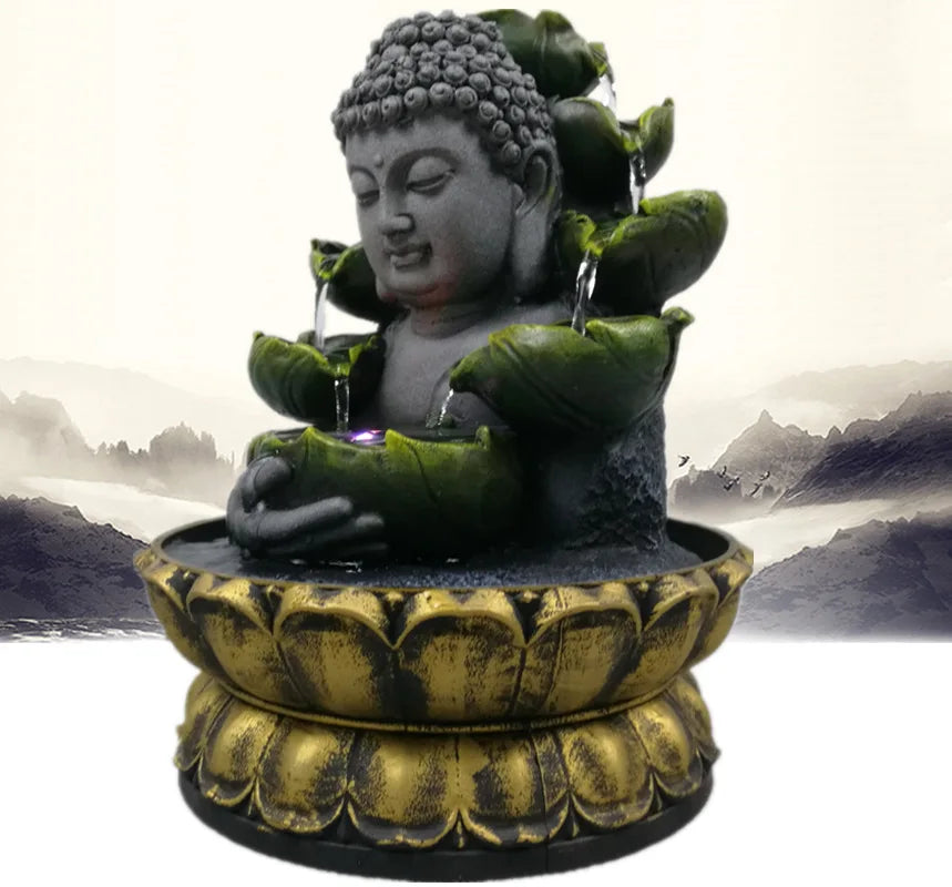 Buddha Fountain Zen Water Fountain - Large Resin Buddha Decor for Home & Garden | Buddhive