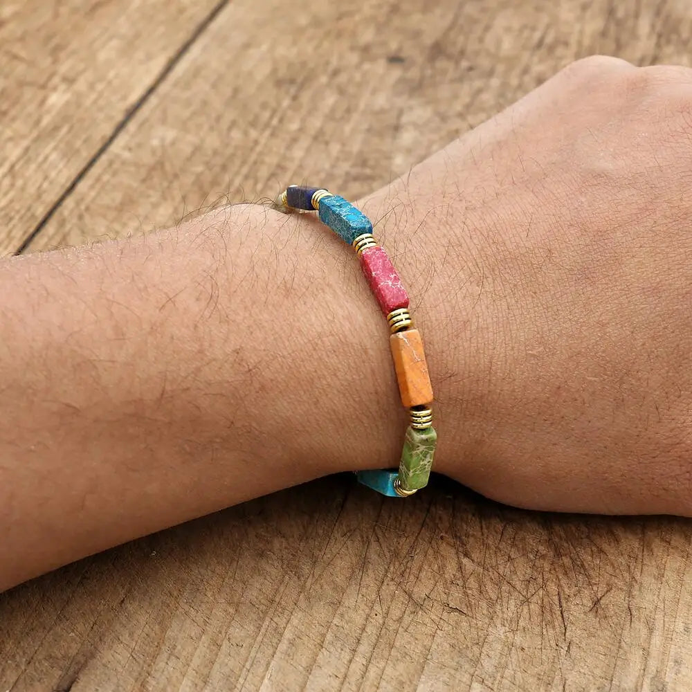 7 Chakra Bracelet Women Natural Gemstone Energy Healing & Balance | Buddhive