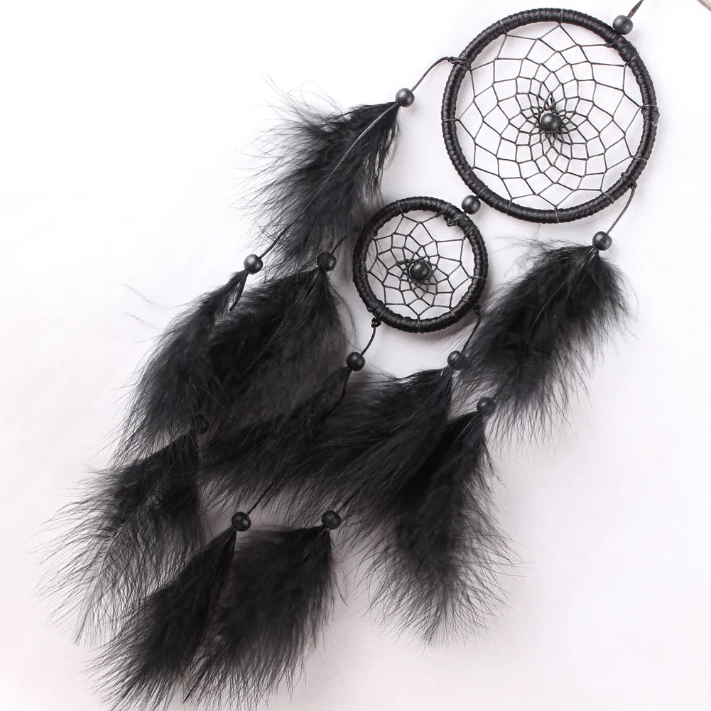 Black Dreamcatcher Wall Hanging - Modern PVC Design - Bohemian Spiritual Decor | Buddhive